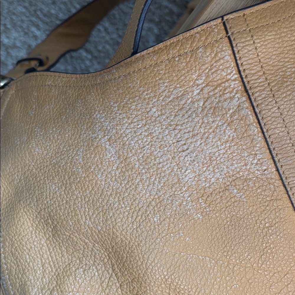 Vince Camuto Mustard Leather Shoulder Hobo Bag - Picture 8 of 12